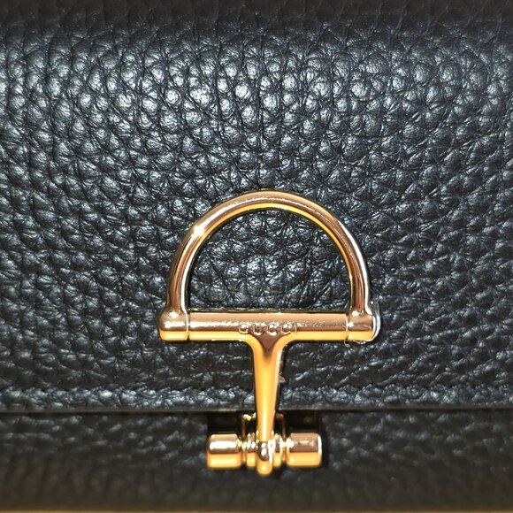 Gucci Softbit Card Case in Black Grainy Leather - Picture 4 of 7